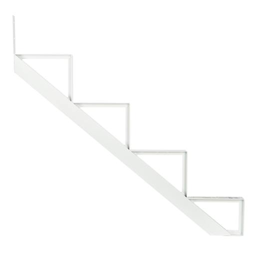 PYLEX 4-Step White Aluminum Stair Stringer Collection 10.