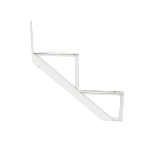 Limon d'escalier en aluminium blanc 2 marches Collection 10. PYLEX