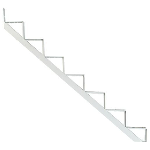 Limon d'escalier en aluminium blanc 7 marches Collection 10. PYLEX