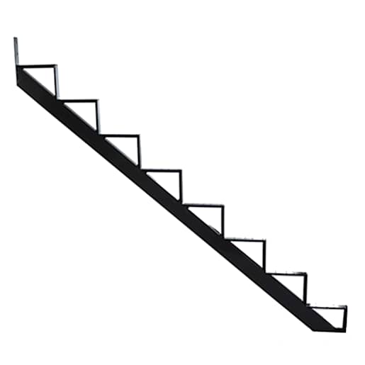 Limon d'escalier en aluminium noir 8 marches PYLEX