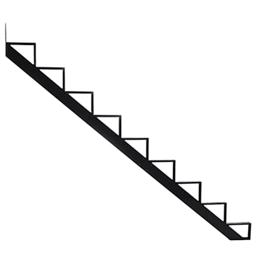 Limon d'escalier en aluminium noir 9 marches PYLEX