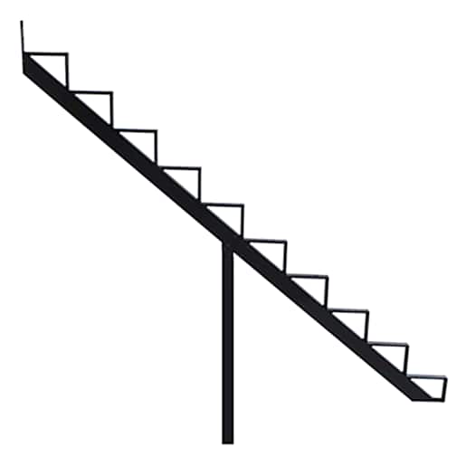 PYLEX 10-Step Black Aluminum Stair Riser
