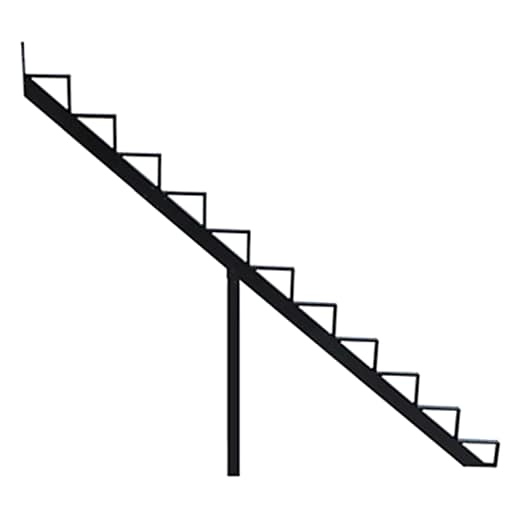 PYLEX 11-Step Black Aluminum Stair Riser