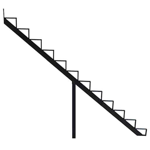 Limon d'escalier en aluminium noir 12 marches PYLEX