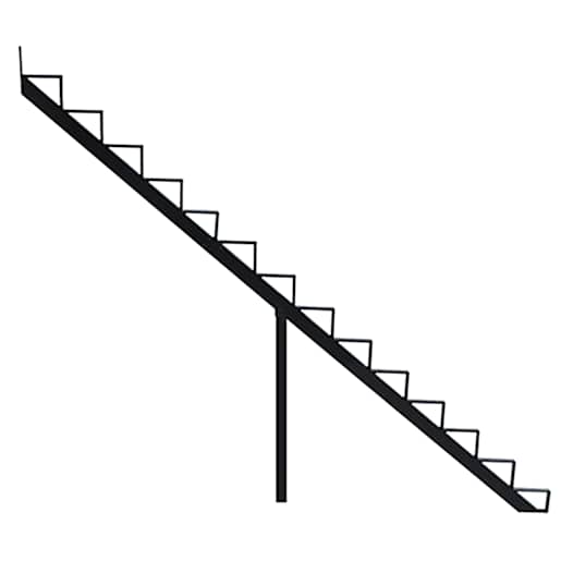 PYLEX 14-Step Black Aluminum Stair Riser