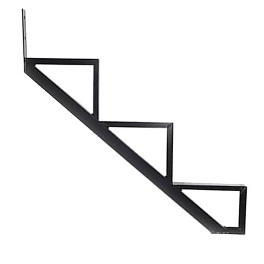 PYLEX 3-Step Black Aluminum Stair Stringer Collection 10.