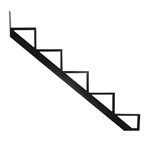 Limon d'escalier en aluminium noir 5 marches Collection 10. PYLEX