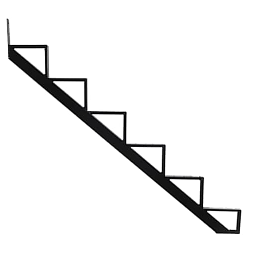 Limon d'escalier en aluminium noir 6 marches Collection 10. PYLEX