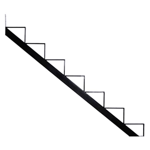PYLEX 7-Step Black Aluminum Stair Stringer Collection 10.