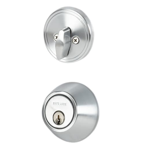 Keyed Deadbolt Lock Satin Chrome