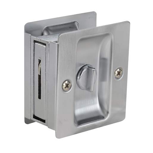 Bathroom Pocket Door Pull Satin Chrome