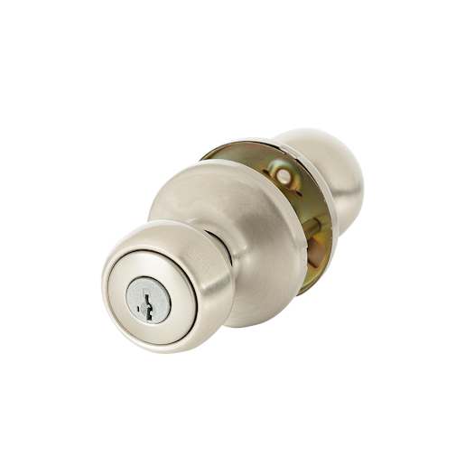 Fairfax Keyed Entry Door Knob Satin Nickel