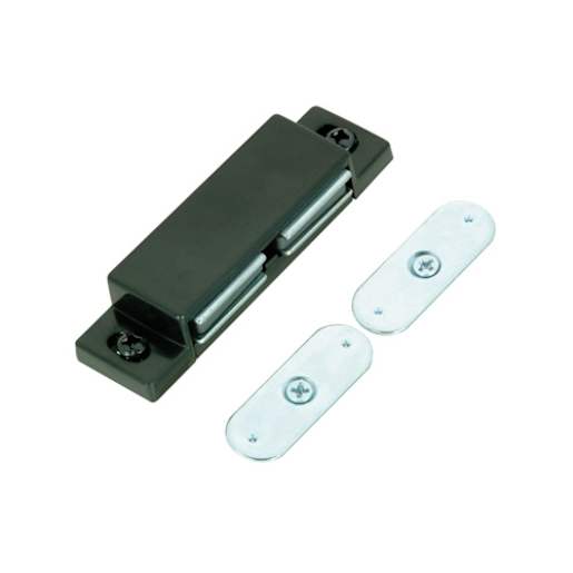 Plastic Double Magnetic Latch Black