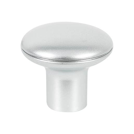 Lorette Plastic Cabinet Knob Satin Chrome 30 mm