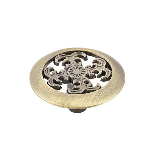 Marseille Metal Cabinet Knob Antique English 38 mm