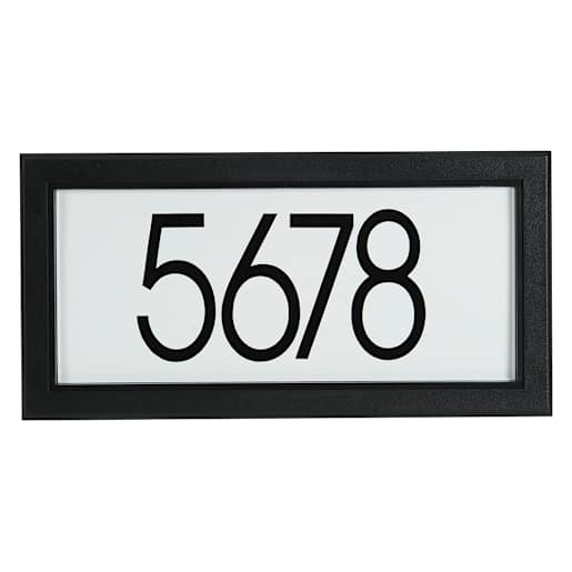 Modern Rectangular Address Plaque Black and White