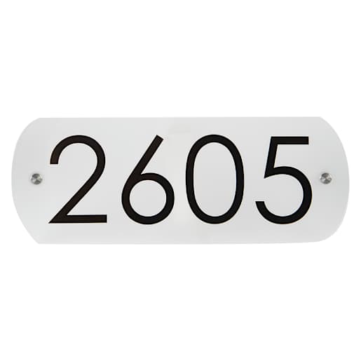 Frosted Acrylic RectangularAddress Plaque Clear
