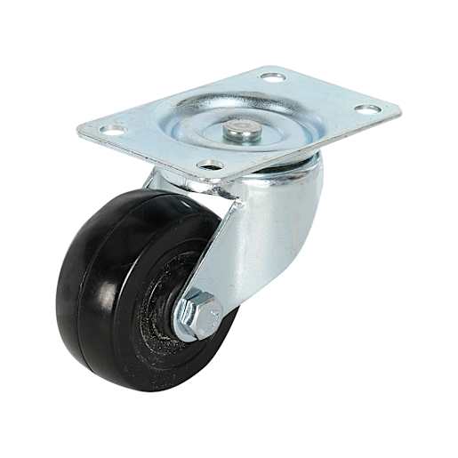 NEKTRA 2 1/2 in. Heavy-Duty Rubber Swivel Caster