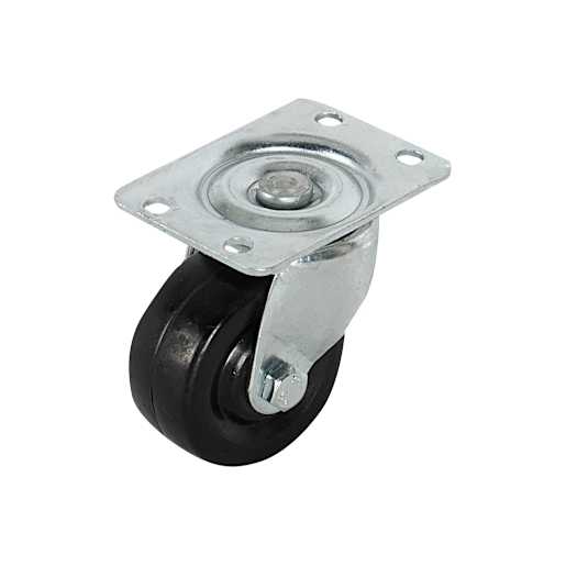 NEKTRA 1 1/2 in. Heavy-Duty Rubber Swivel Caster