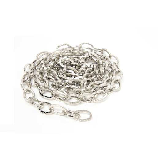 Oval Pendant Chain n° 10 x 8 ft. Satin Chrome