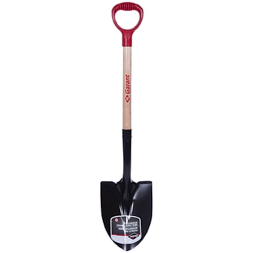 GARANT Round Hardened Steel Shovel with Wooden Handle 39 1/2 in.