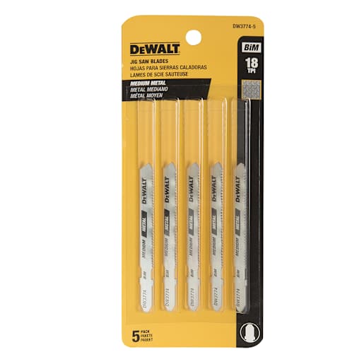 Medium Metal Jig Saw Blades 3 in. (18 TPI) Pkg/5