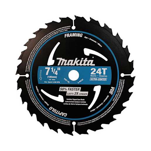 Lame de scie circulaire pour charpente 7 1/4 po 24 dents MAKITA