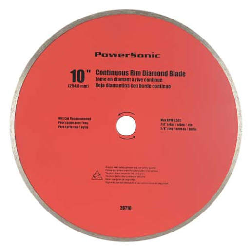 Diamond Saw Blade 10 in. Continuous Rim