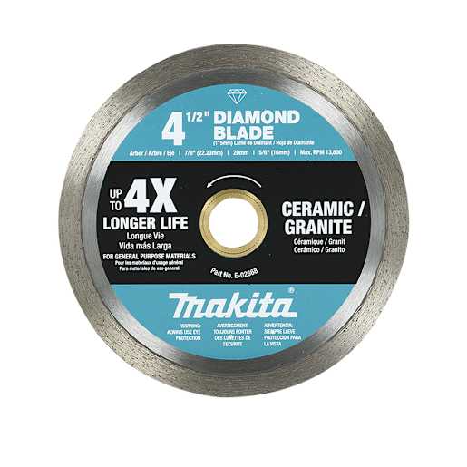 MAKITA Grinder Diamond Blade 4 1/2 in. Continuous Rim