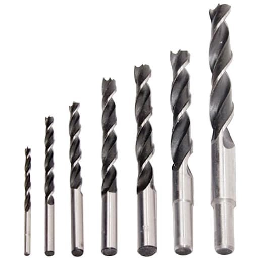 7-Pc Brad Point Drill Bit Set