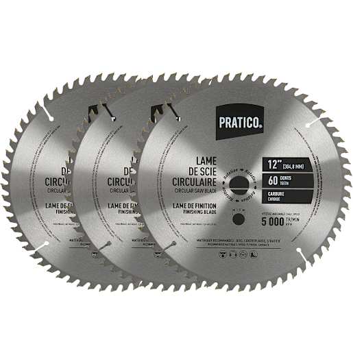 Finishing Circular Saw Blades 12 in. (60 Teeth) Pkg/3
