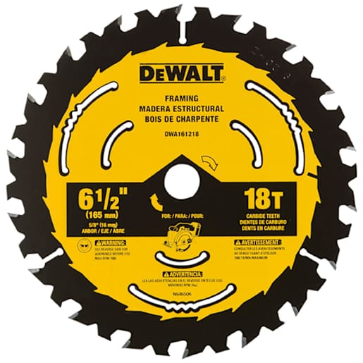 DEWALT Framing Circular Saw Blade 6 1/2 in. 18 Teeth