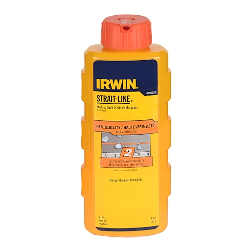 Craie à haute visibilité pour cordeau à tracer orange 8 oz