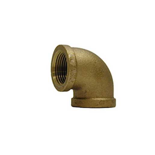 Coude 90° en laiton 1/2 po