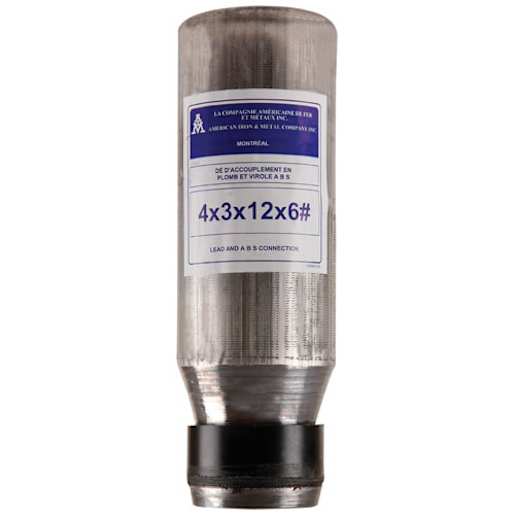 Plomb de toilette 4 po x 3 po x 12 po