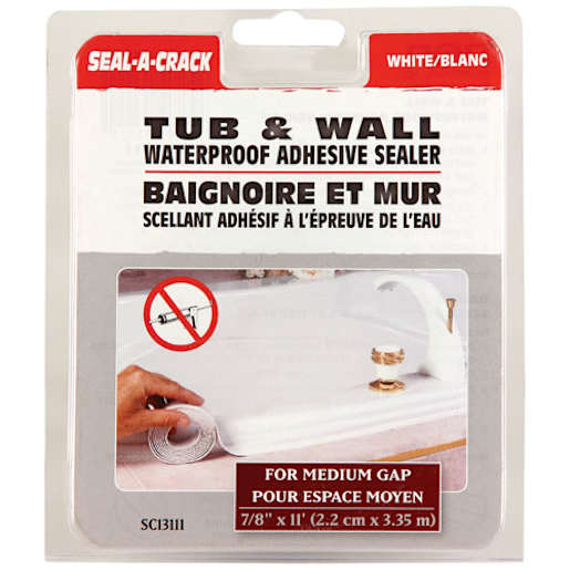Scellant adhésif pour baignoire/mur 7/8 po x 11 pi