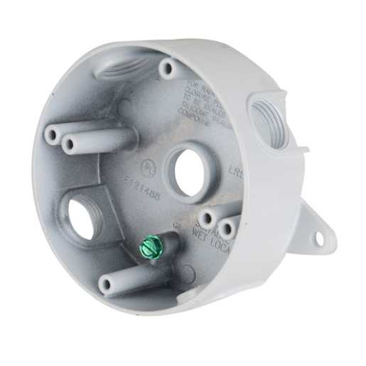 Boîte électrique ronde pour l'extérieur 1 1/2 po