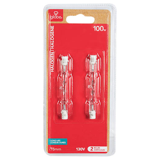 T3 Halogen Light Bulbs (Short) 100 W Pkg/2
