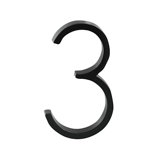 Distinction Number 3 Zinc Black 5 in.
