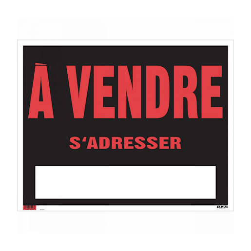 For Sale Sign 19 in. x 24 in.