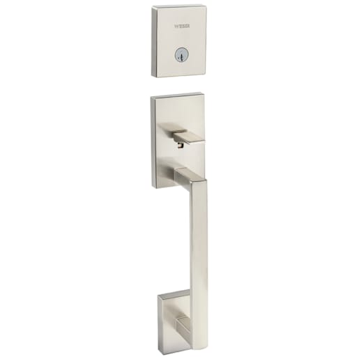 San Clemente Entry Key Handleset Door Satin Nickel