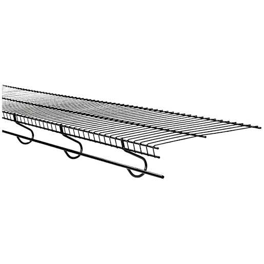 Tablette grillagée portemanteau Perma-Slide 12 po x 6 pi