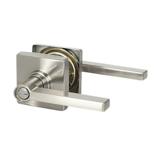 Solstice Collins Bathroom Door Handle Satin Nickel
