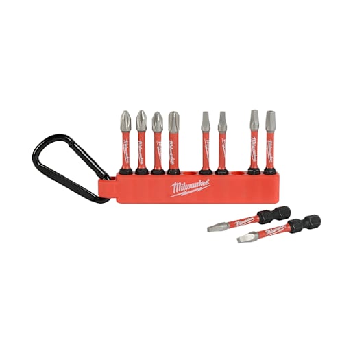 MILWAUKEE 10-Pc Shockwave Bit Set 2 in. Square & Phillips