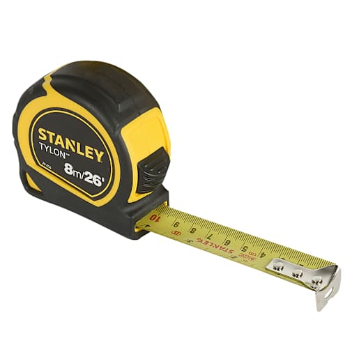 Stanley Tylon Tape Measure 26 ft./8 m x 1 in.