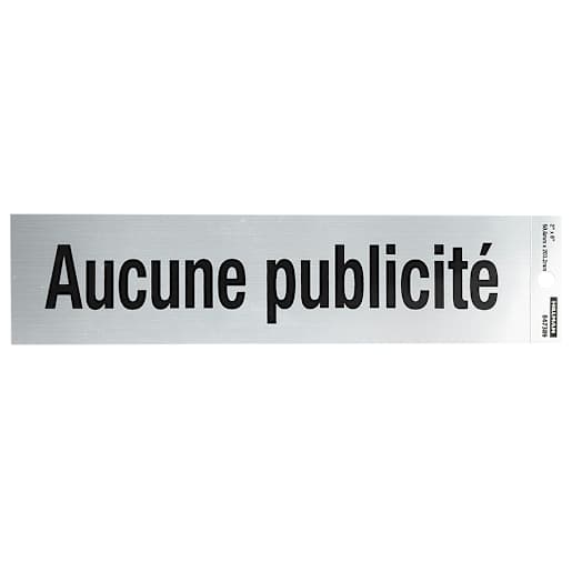 Aucune Publicité Adesive Sticker 2 in. x 8 in.