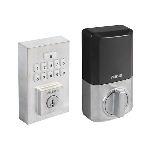 Contemporary Smartcode Digital Keypad Electronic Door Deadbolt Satin Chrome