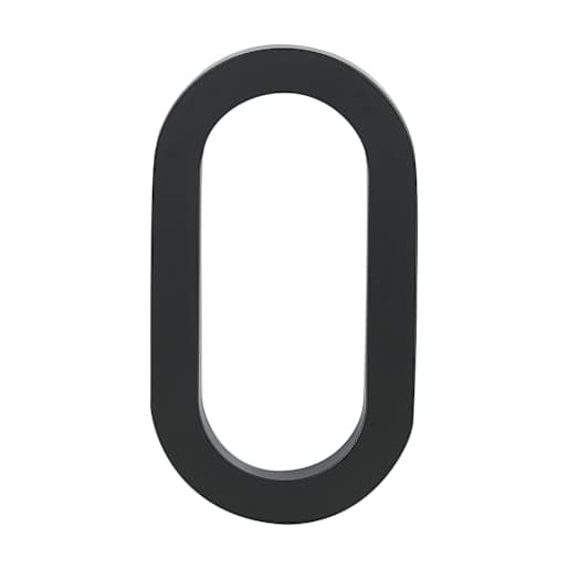 Chiffre 0 Elite en fonte d'aluminium noir 10 po