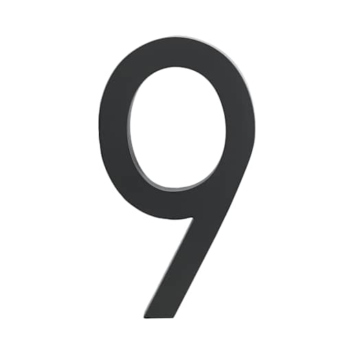 Elite Number 9 Cast Aluminum Black 10 in.