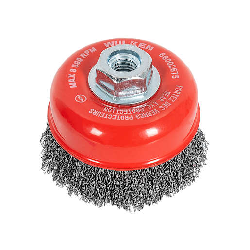 Brosse à fils crêpés pour rectifieuses 4 po WULKEN